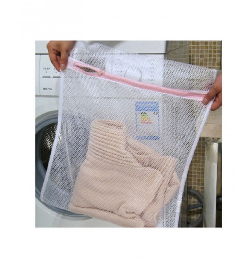 Zipper Mesh Wash Bag Foldable Sock Underwear Washing Machine Protection Net