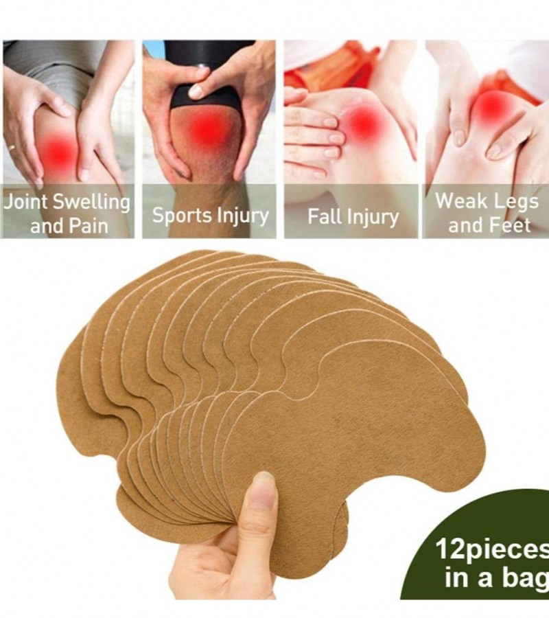 12Pcs Set Knee Plaster Sticker Knee Joint Ache Pain Relieving Plaster Knee Body Patches