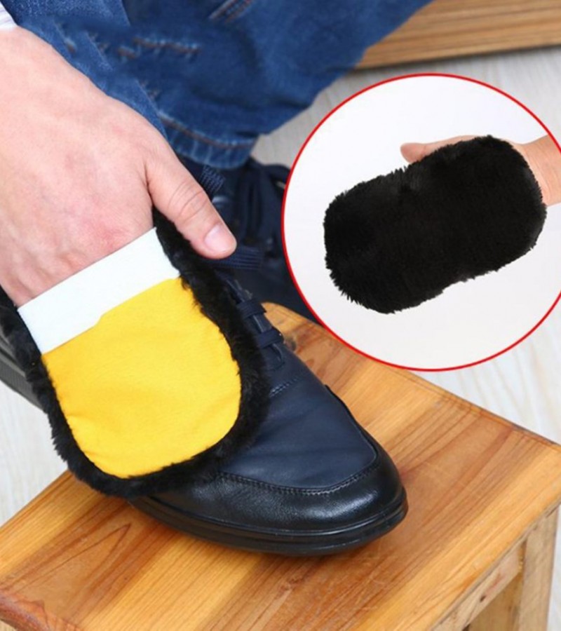 1Pcs Cleaning Cloth Plush Shoeshine Wool Gloves \for Leather Bag Shoes Car and kitchen