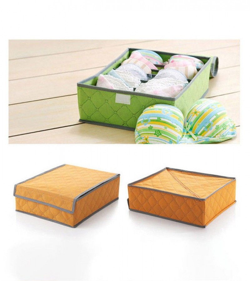1Pcs Foldable Fabric Storage Bag 7 Grid Organize Clothes Scarf Socks Fashion Organizer - Multi