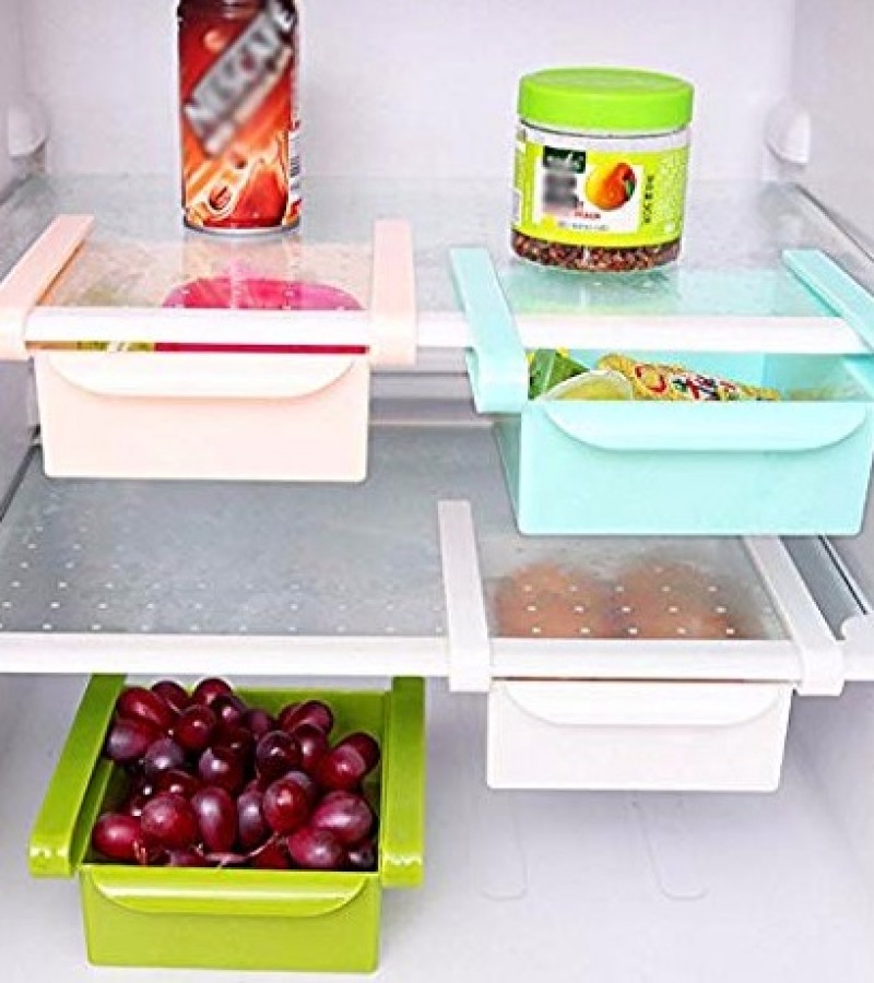1Pcs Fridge Food Storage Tray Drawer Shelve Organizer - Multicolour