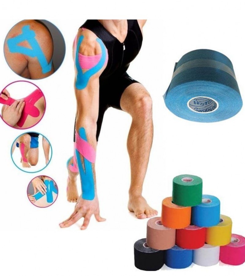 1Pcs Kinesiology Tape Muscle Sports Injury High Speed Tape Knee Muscle Pain Relief Tape - Multi