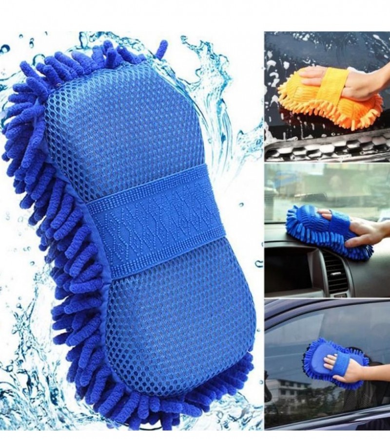 1Pcs Multipurpose Microfiber Car Washing Sponge For Glass Cleaning Duster and Hand Grip Elastic