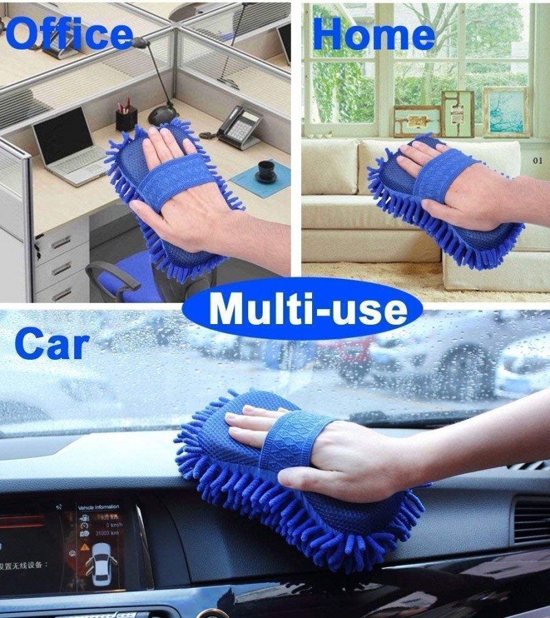 1Pcs Multipurpose Microfiber Car Washing Sponge For Glass Cleaning Duster and Hand Grip Elastic