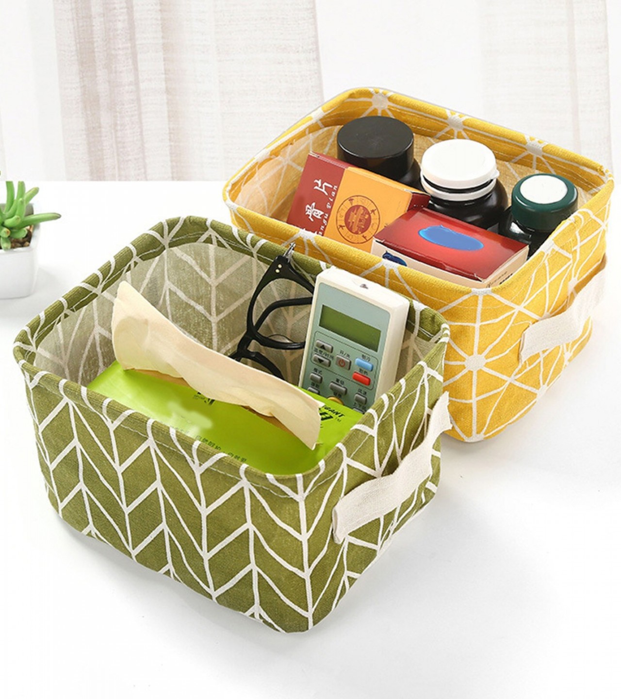 1Pcs Multipurpose Using Waterproof Folding Storage Box Basket With Handle Grip for Toys and Clothes