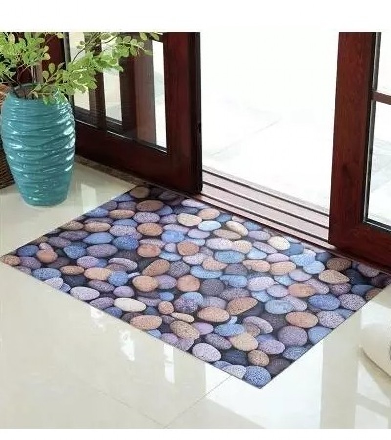3D Pebbles Entrance Welcome Carpet Rug Door Mat Non Slip For Kitchen and Bathroom Size 40 x 60 CM