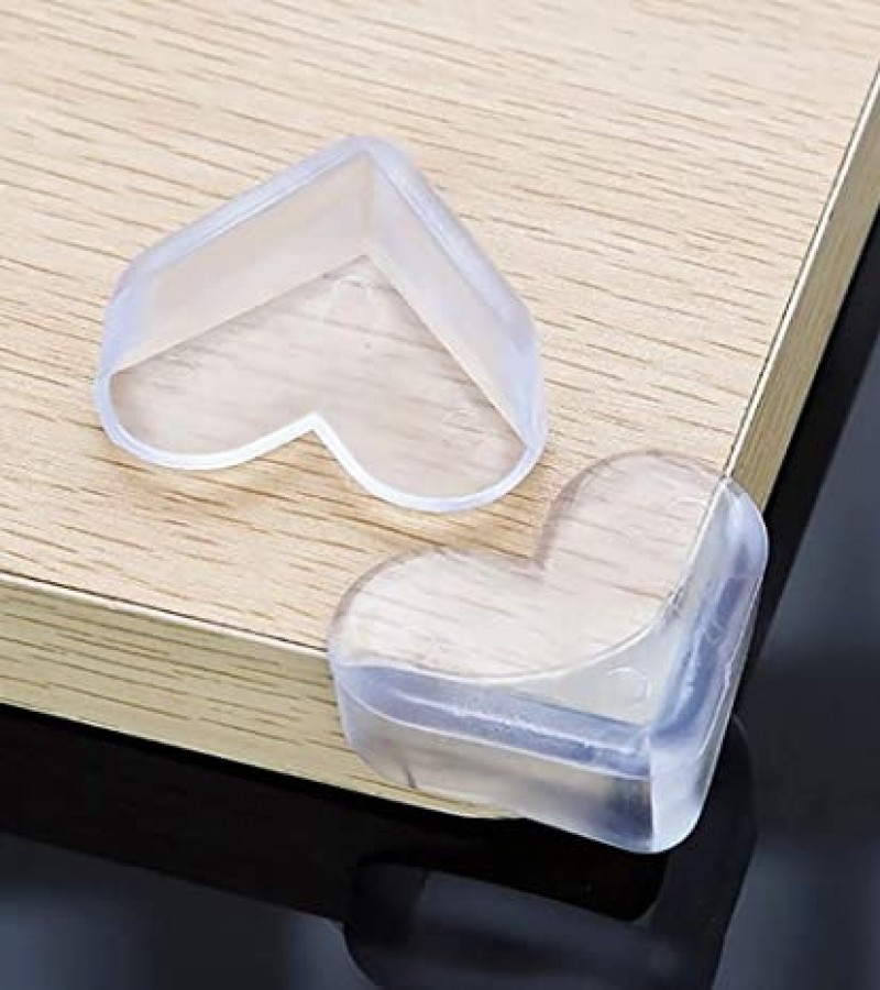 4 Pcs Child Baby Safety Silicone Heart Shape Protector Table Corner Edge Protection Cover