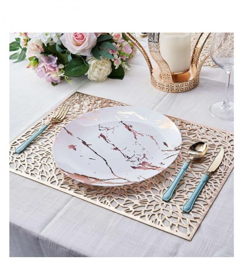 6 Pieces Table Placemat Dining Table Mat Floral Design High Quality Easy to Care Table Mat