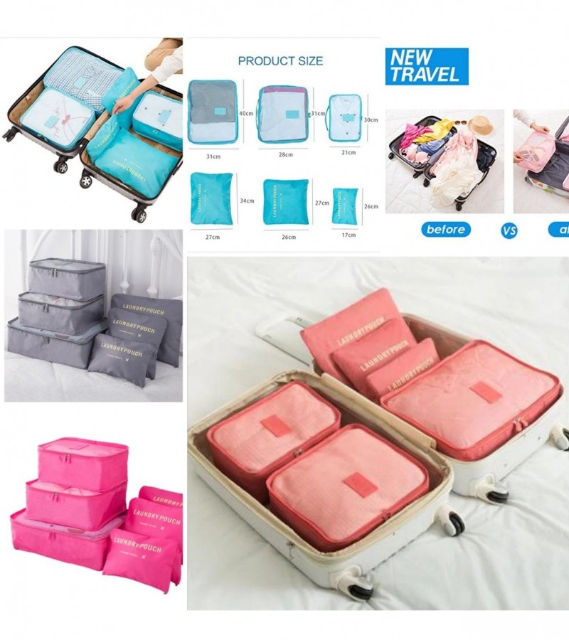 7 PCS Travel Organizer Storage Bags Luggage Clothing Underwear Storage Bag  Set for Women Clothes and