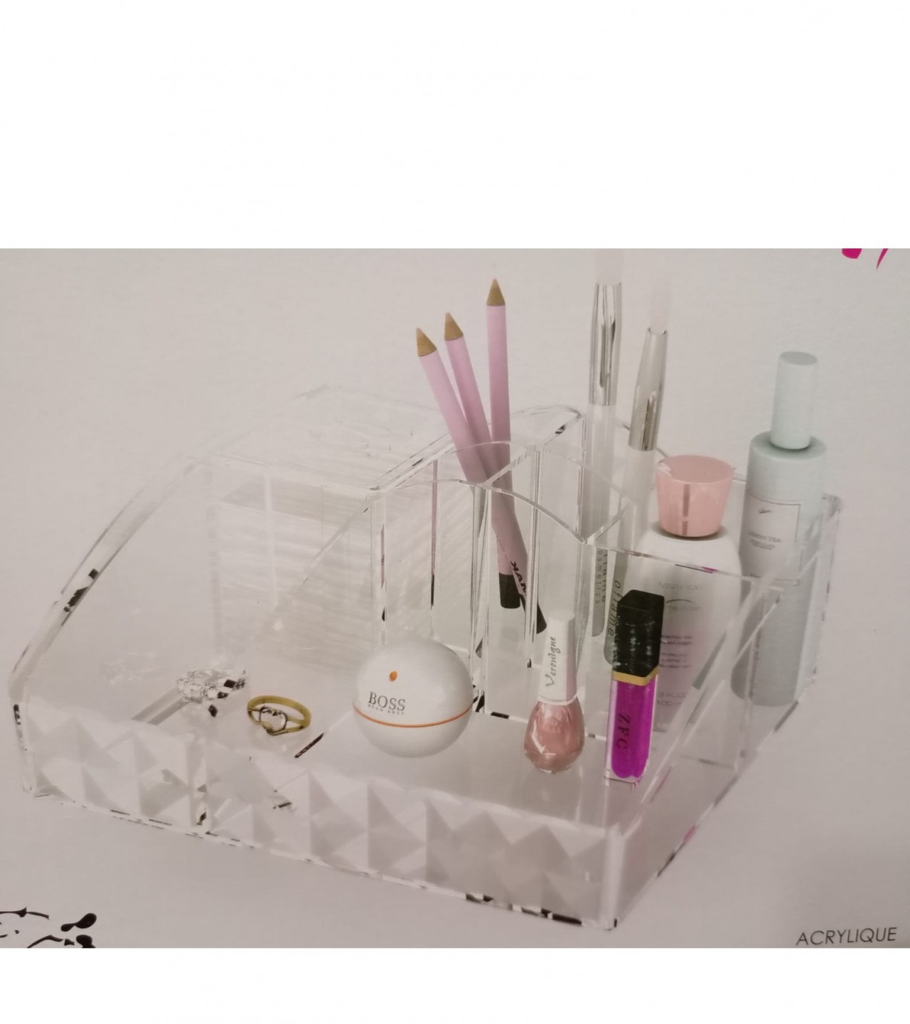 Acrylic Cosmetic Organizer Makeup Brush Lipstick Jewelry Storage Organizer Holder Display Stand 2321