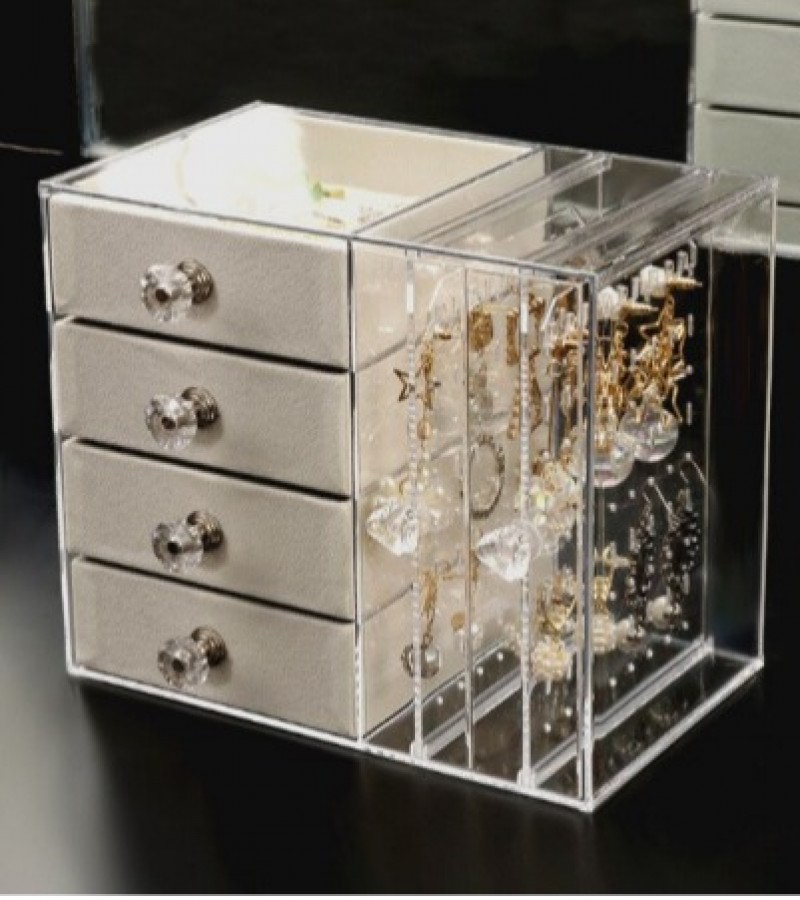 Acrylic Display Stand Pannels Drawer Earring Storage Box
