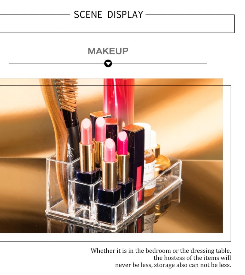 Acrylic Makeup Organizer Jewelry Storage Cosmetic Makeup Brush Tray lipstick Holder - 1107-1