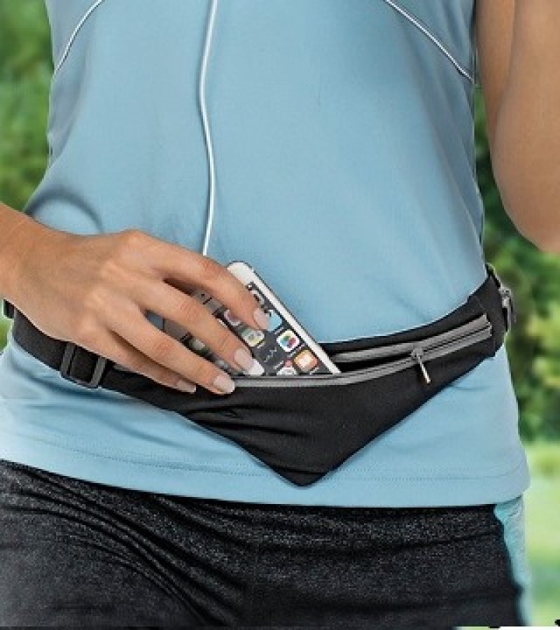 Adjustable Go Belt Sports Running Waist Belt Water-Proof Belt with zipper for Jogging and Gym