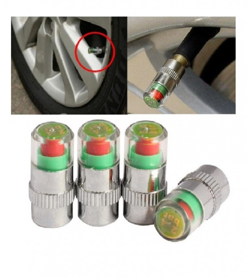 Air Alert Tire Pressure Monitor Valve Stem Cap Sensor - 4Pcs
