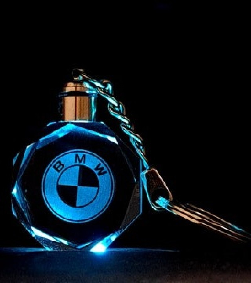 BMW Car Logo Crystal Light Changing Keychain