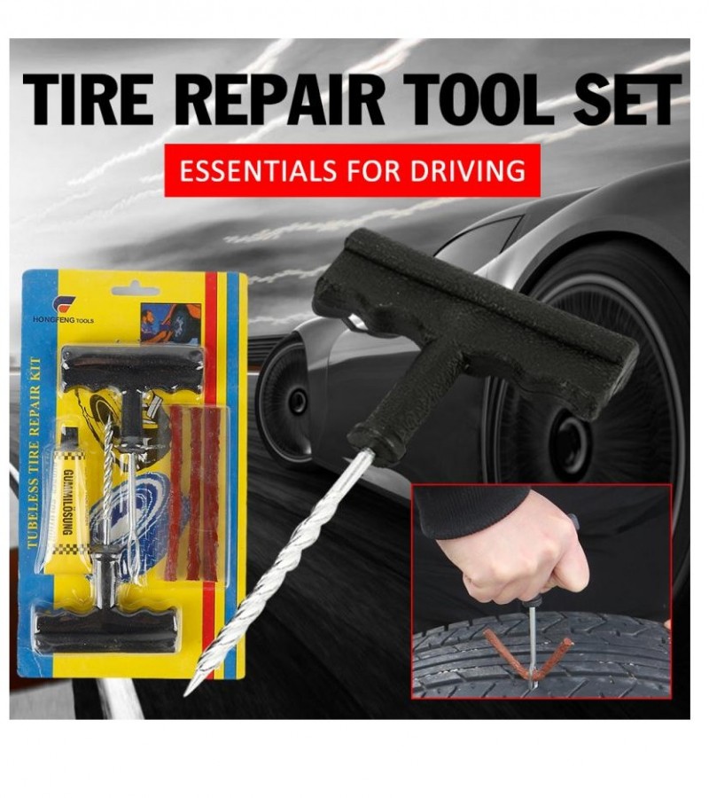 Car Tire Repairing Kit Bike Tubeless Tire Tyre Puncture Plug Repair Tools Kits