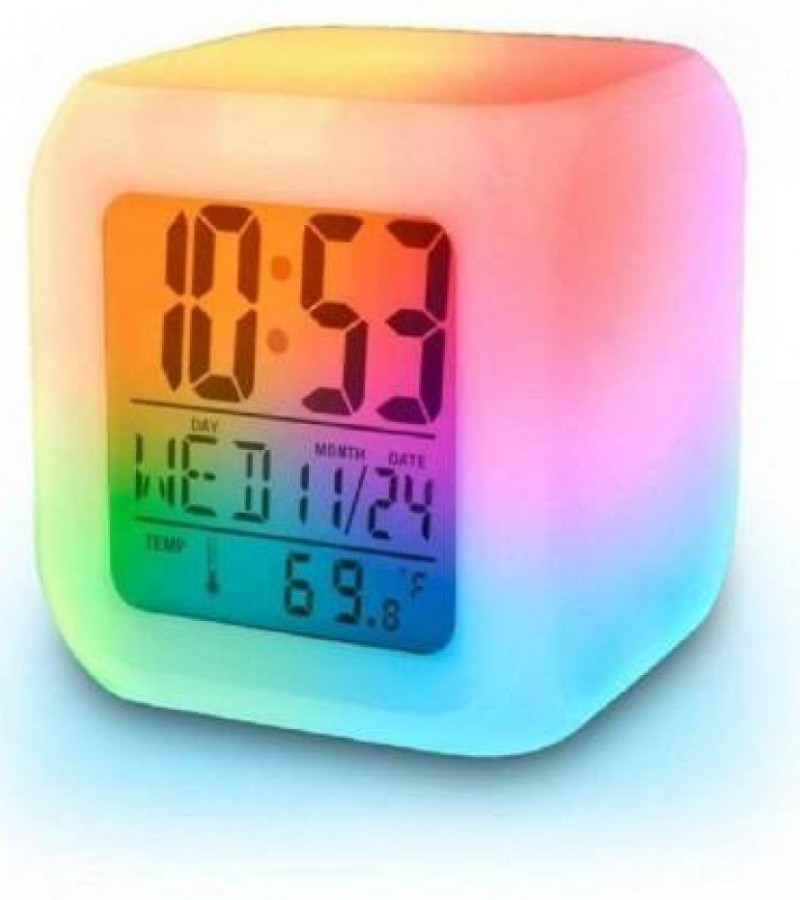 Digital Table Clock and Car Dash Board Clock Stylish All in 1 Alarm Date and Day Timer and Calendar