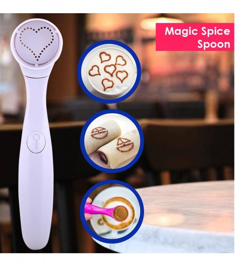 Electric Spice Spoon Mold Art Pen for Coffee Carving Spoon Baking Tools With Stencil 15Pcs