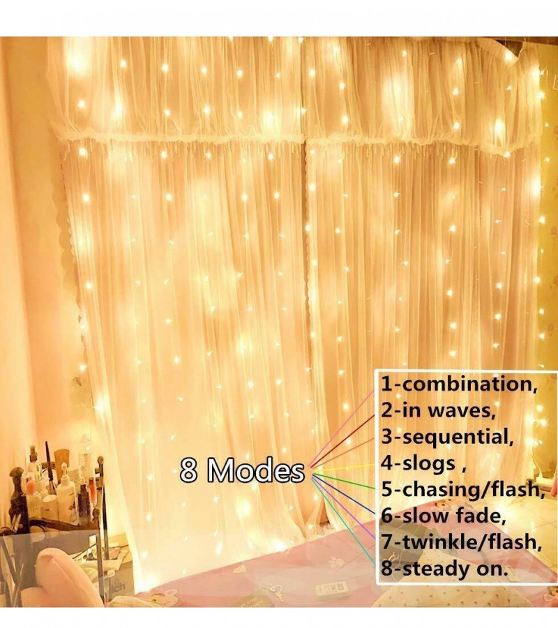 Fairy Lights USB LED Curtain 12 Strings Plug one With 8 Different Modes Outdoor Wedding Home Decor