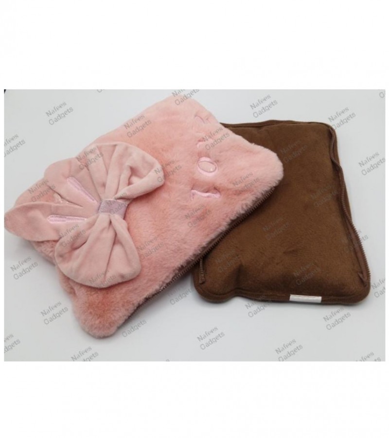 Fluffy Electric Hot Water Bottle Heat Pad with Pillow For Pain Relief Hot Water Bottle