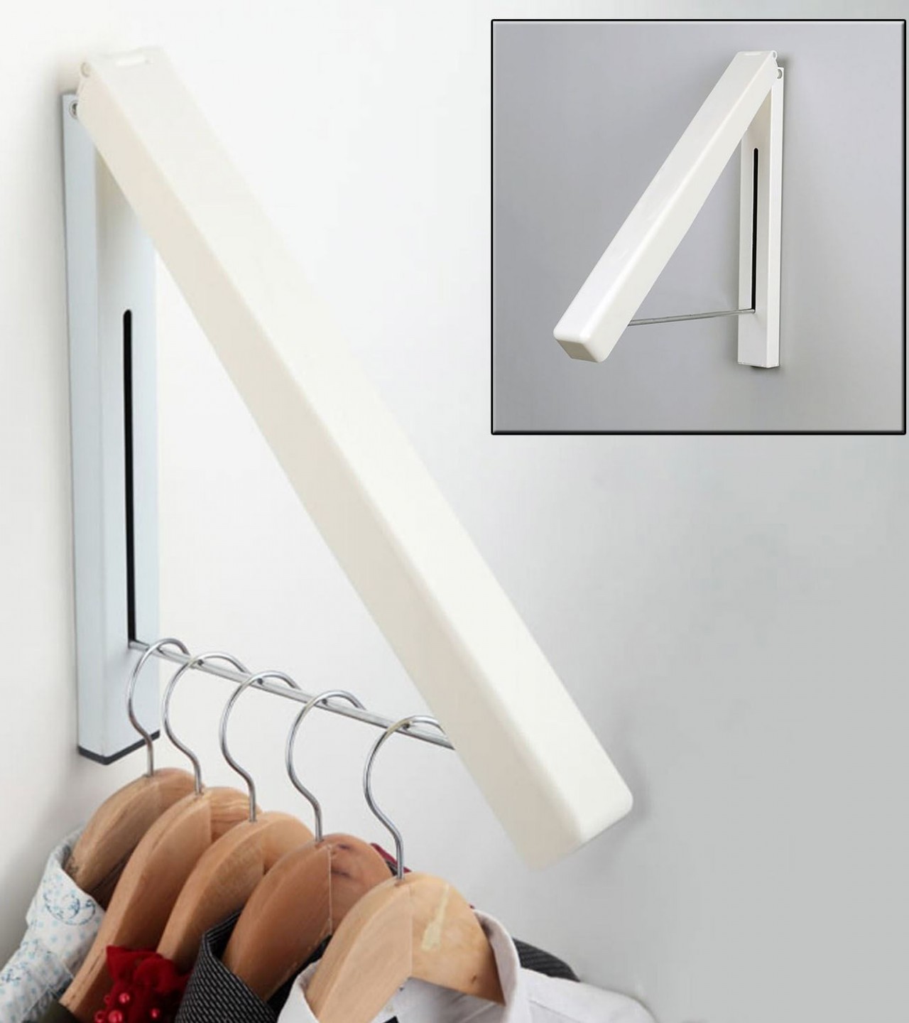 Folding Hidden Wall-mount Hanger Type Multifunctional Cloth Hanger