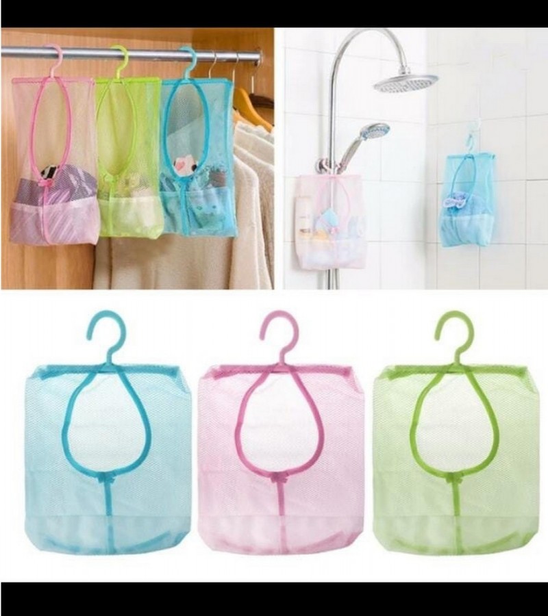 Hanging Mesh Bag Multipurpose Clothespin Bag with Hanger Size 26*28cm