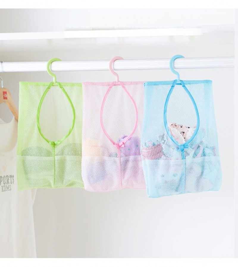 Hanging Mesh Bag Multipurpose Clothespin Bag with Hanger Size 26*28cm