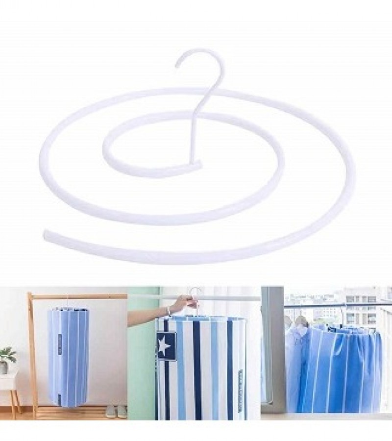 Meatal-spiral drying hanger Round Bed Drying Rotating Shelves Laundry Storage Organizer