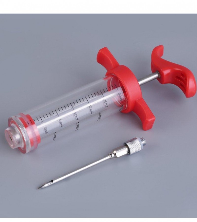 Plastic Injector Syringe with Needle for Meat Marinade Sauce Injector
