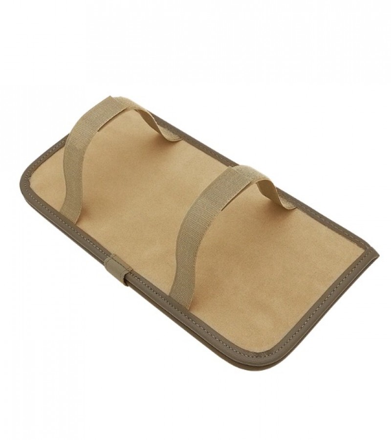 PU Leather Tissue Box Holder Tissue Dispenser Tissue Pen and Card Storage Car Accessories - Beige