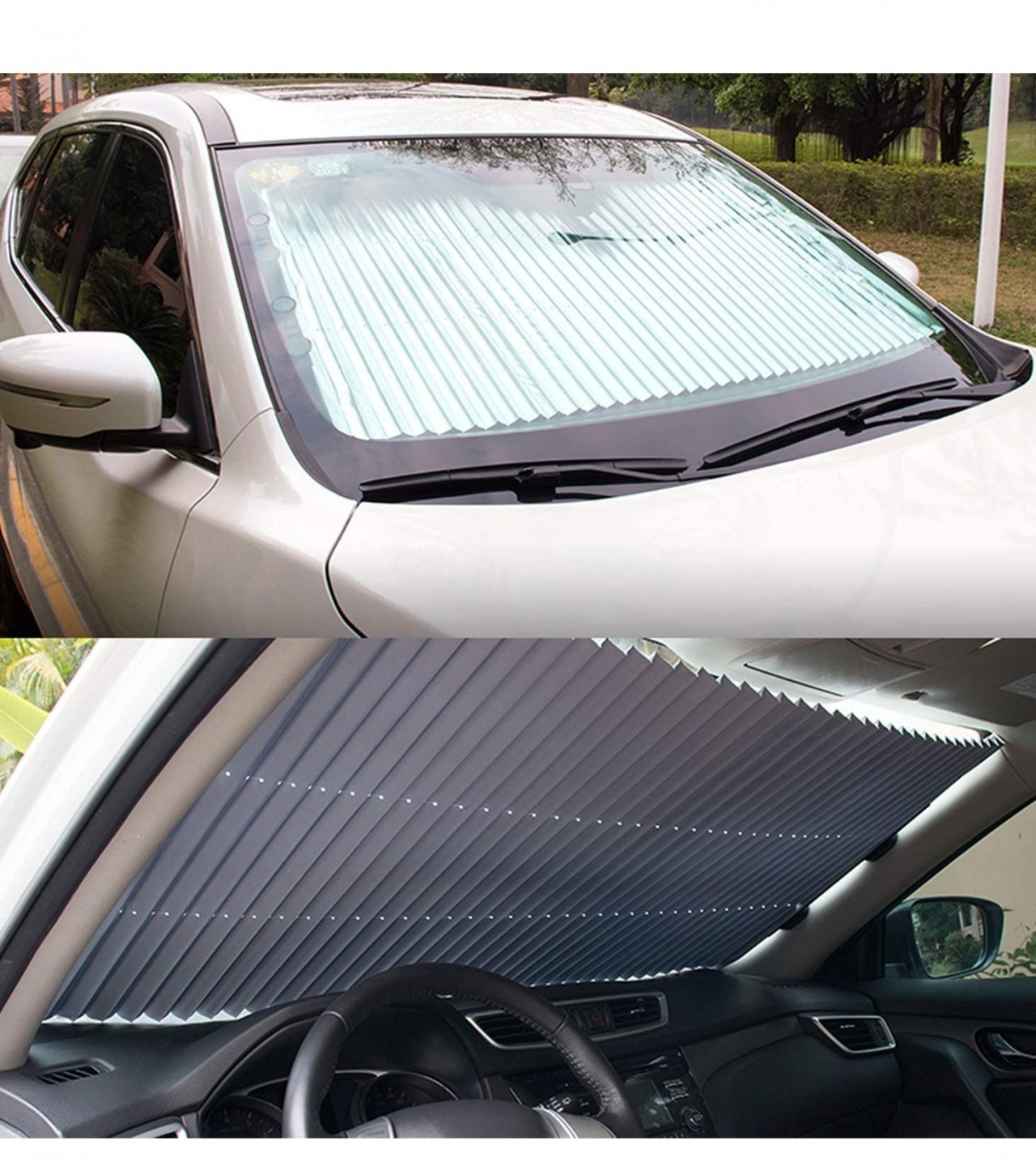 Retractable Car Windshield Sun Shade Protection Easy Installation