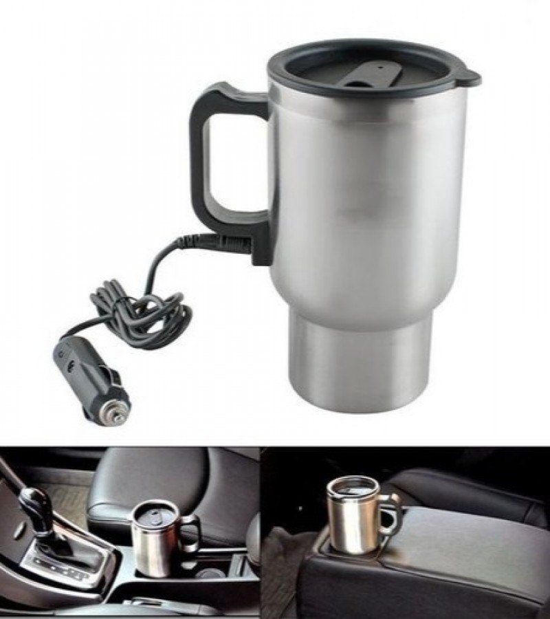 Stainless Steel Travel Outdoor Electric Mug 12V Car Charging Coffee Mug Cup