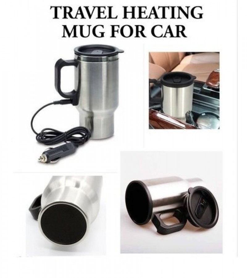 Stainless Steel Travel Outdoor Electric Mug 12V Car Charging Coffee Mug Cup