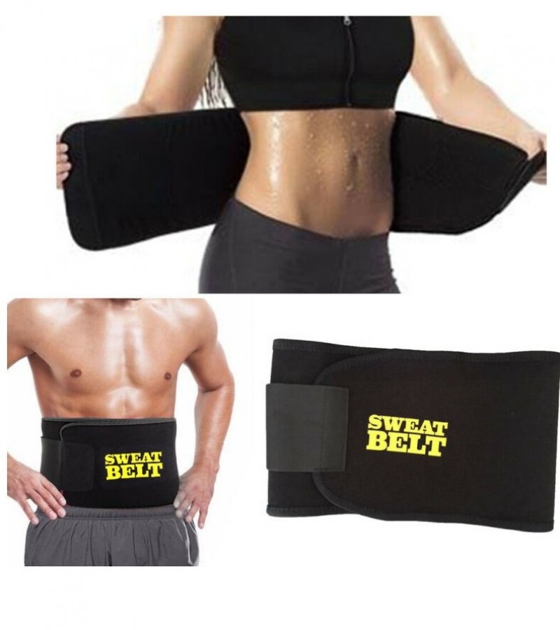 Sweet Sweat Premium Waist Trimmer Men Women Belt Slimmer Exercise Ab Waist Wrap - Medium