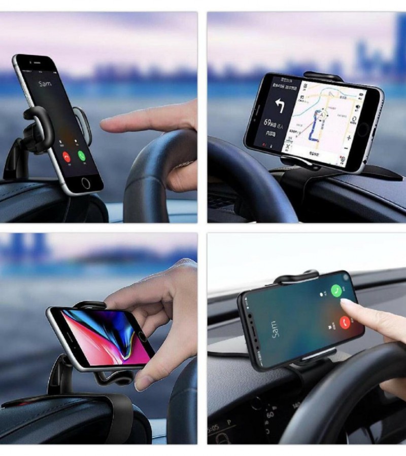Universal 360 Degree Rotation Curved Car Dashboard Mount Mobile Holder Stand  - Sale price - Buy online in Pakistan 