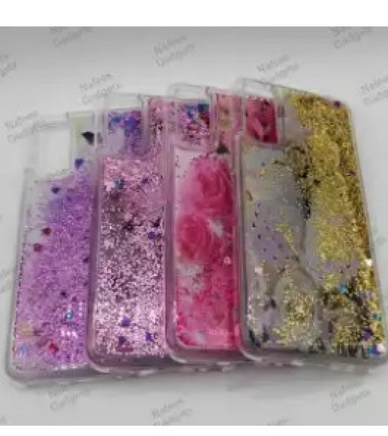 Vivo Y20 Model Back Cover Water Glitter Shiny Ladies Soft Silicon Case