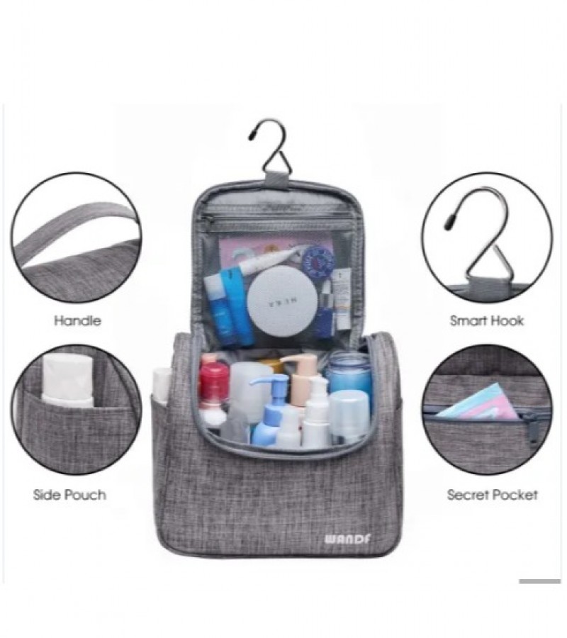 Women Zipper Travel Cosmetic Makeup Organizer Hanging Toiletry Storage Bag - Multi
