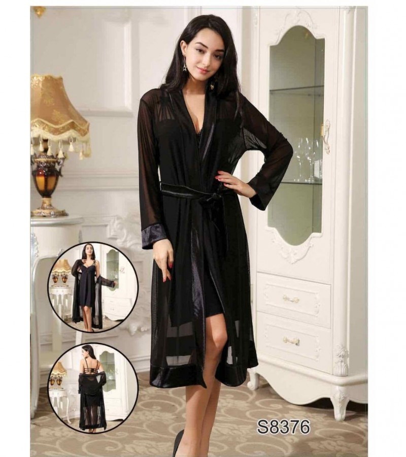 3 Piece Stylish Black Nighty For women