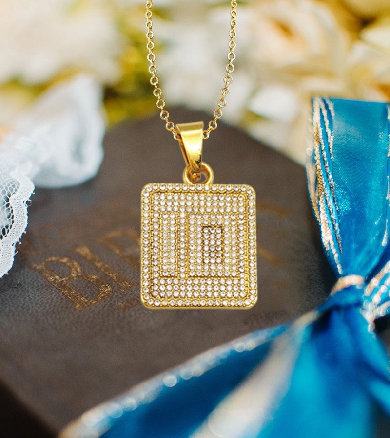 Crystal Golden Color Locket For women