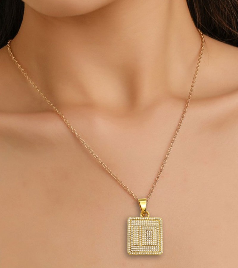 Crystal Golden Color Locket For women