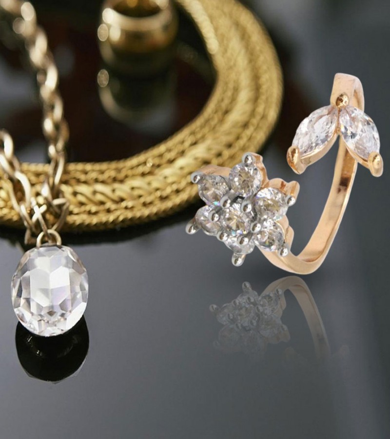 Flower & Leave Design Ring
