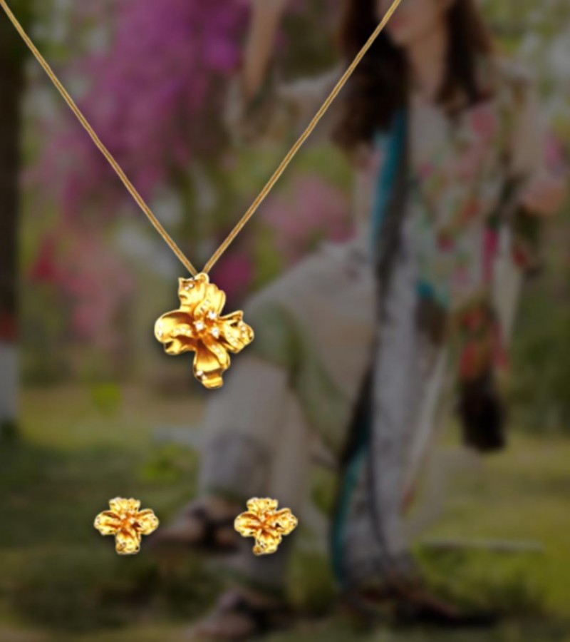 Gold Jewelry Sets Necklace and Earrings