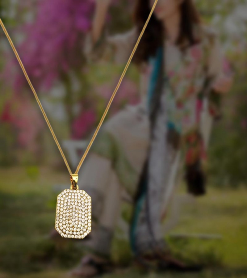 Golden Crystal Stylish Pendant
