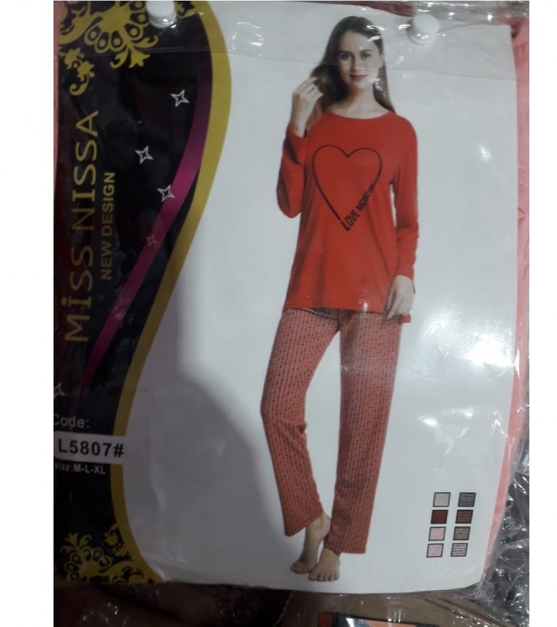 Gothic Printed T-Shirt With Striped Trouser Night Dress
