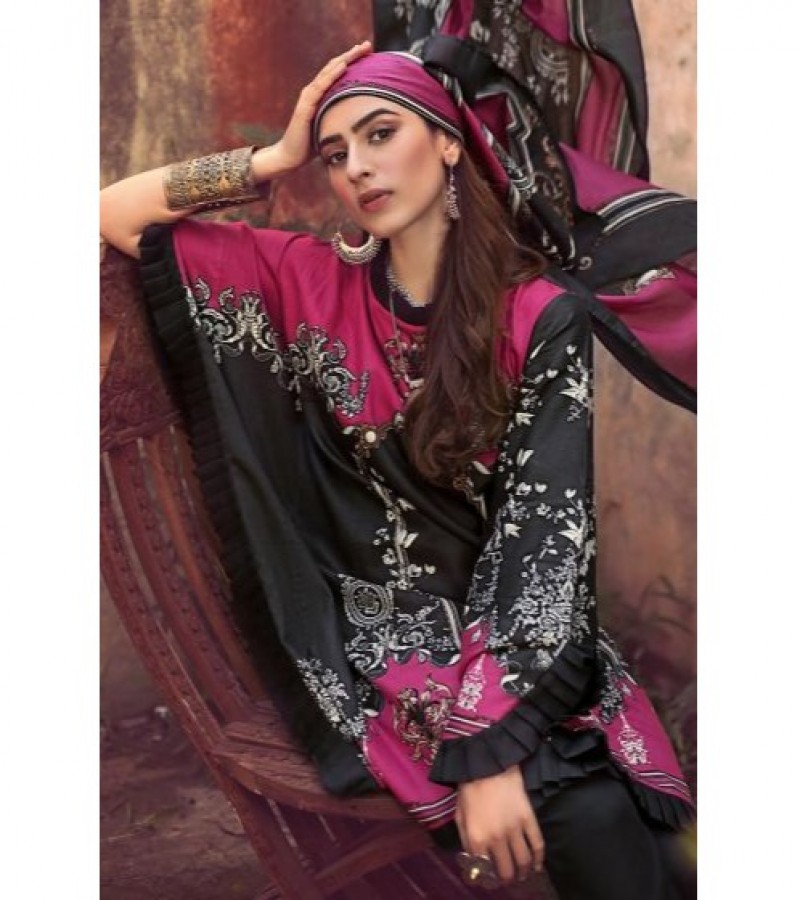 Gul Ahmed 3 PC Unstitched Corduroy suit With Cotton Net Dupatta CD-37