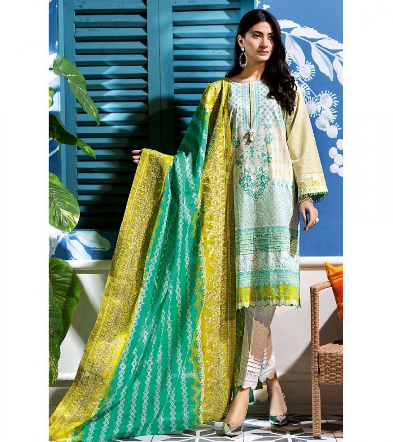 Gul Ahmed 3PC Unstitched Embroidered Lawn Suit