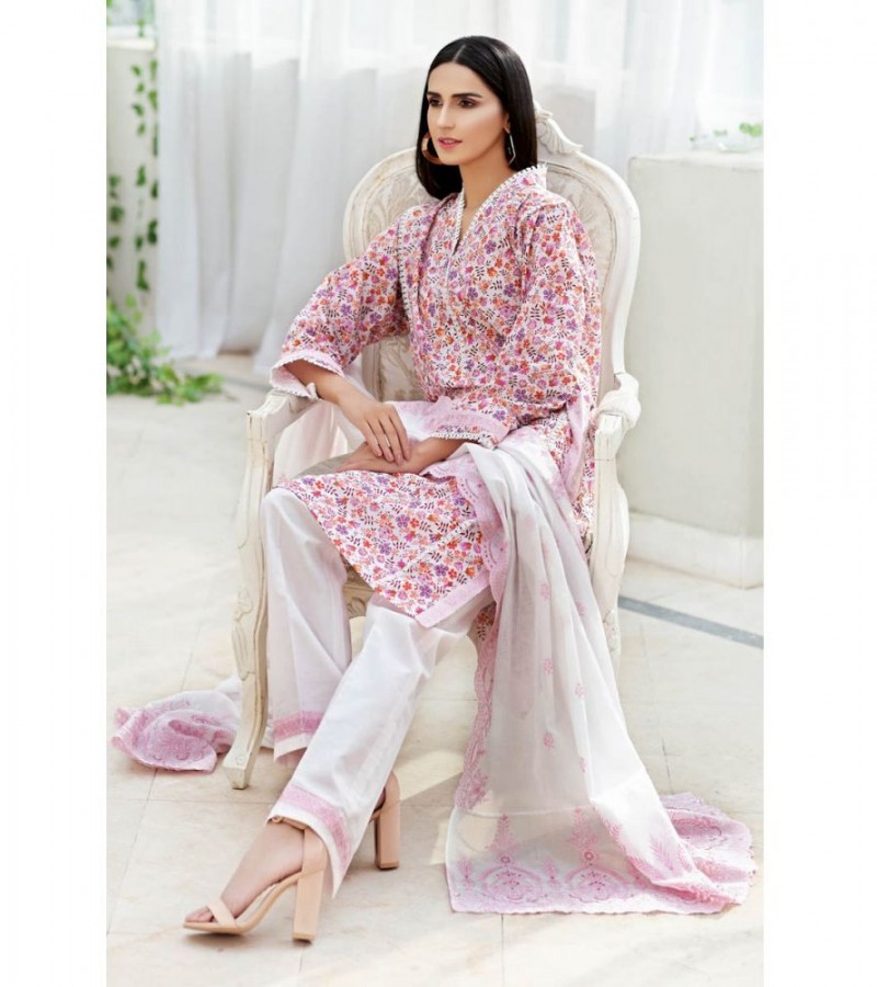 Gul Ahmed 3PC Unstitched Embroidered Lawn Suit