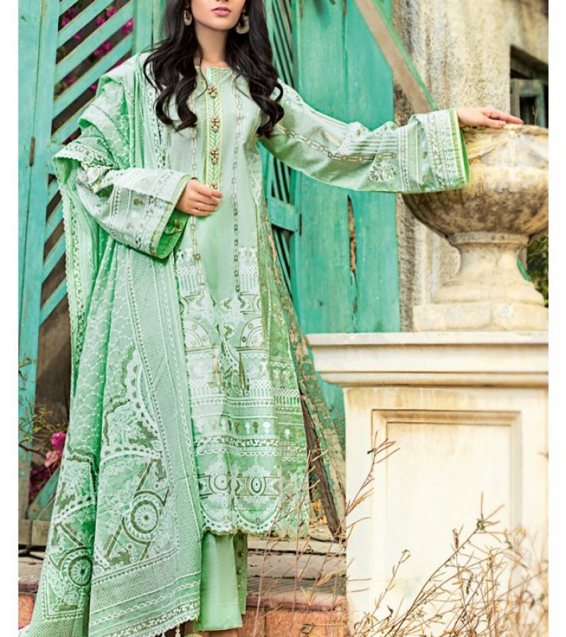 Gul Ahmed 3PC Unstitched Lawn Suit Sale price Buy online in