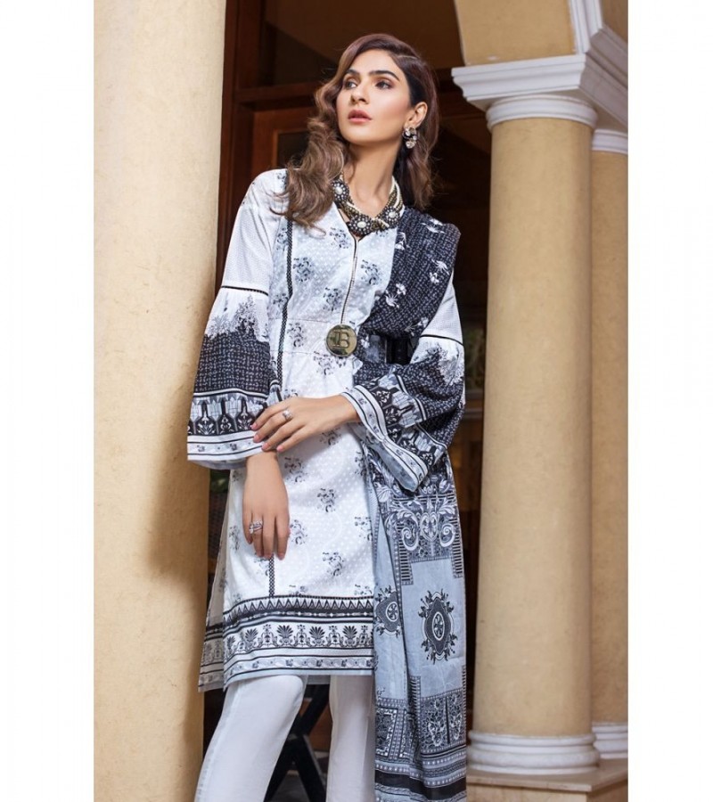Gul ahmed 3PC Unstitched  Lawn Suit