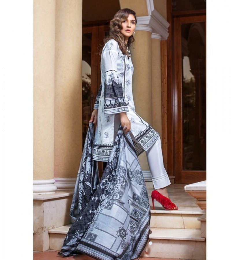 Gul ahmed 3PC Unstitched  Lawn Suit